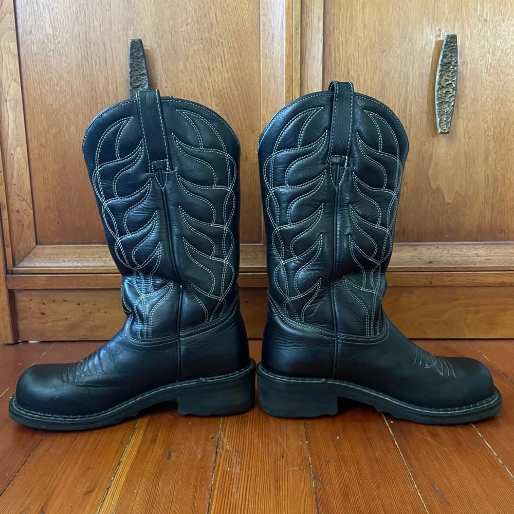 John Fluevog Vintage Flame Cowboy Boots W6 - Picture 4 of 6